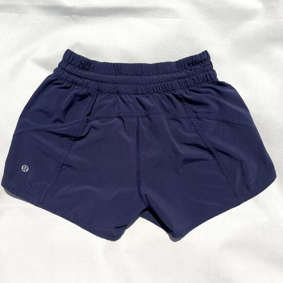 Lululemon Tracker Lined Short 4" Women’s size 6 Running Short Navy - Picture 1 of 10
